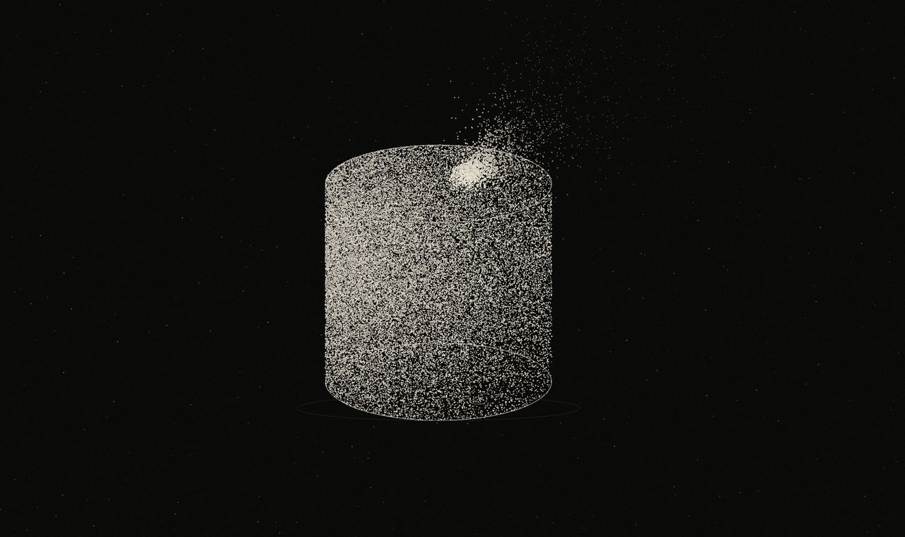 Stippled oil barrel with soft particle release from the valve